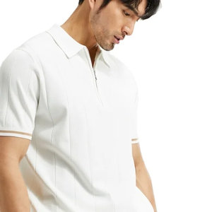 Camiseta de Manga Corta para Hombre, con Logotipo Personalizado, de Alta Calidad, con Cierre, Tejida, 100% Algodón, con Bolsillo, Antiarrugas, Estilo Casual, Largo Regular - Product Image 2