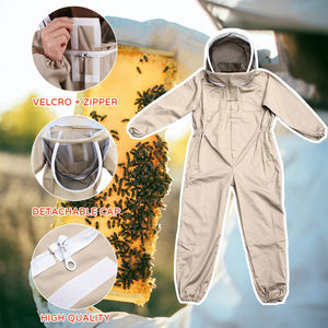 Traje de Apicultura Ventilado de una Pieza, Transpirable e Impermeable, de Tela de Algodón, con Gorra, Directo de Fábrica, el Mejor Traje Protector para Apicultores - Product Image 4