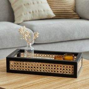 Bandeja de mimbre de bambú Natural de alta calidad, bandeja para servir para artículos de cocina, accesorios para el hogar y decoración artesanal - Product Image 5