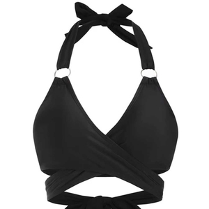Ensembles de bikinis pour femmes sur mesure en gros, couleur noire, ensembles deux pièces, vêtements de sport, vêtements de plage, ensemble de bikini pour femmes - Product Image 3