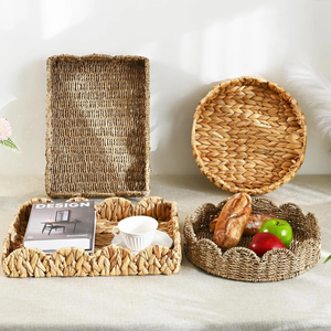 Bandeja Rectangular de Seagrass Tejida a Mano, Estilo Rústico, Color Marrón Natural, Proveedor Mayorista para el Regreso a Clases - Product Image 2