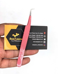 Pinzas de pestañas con volumen de etiqueta privada personalizadas, caja de acero inoxidable con aislamiento fuerte, pinzas de punta de fibra para extensión de pestañas - Product Image 2