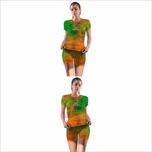 Ensemble t-shirt et short en coton pour femmes pour des tenues décontractées confortables Ensemble t-shirt et short pour femmes élégantes - Product Image 4