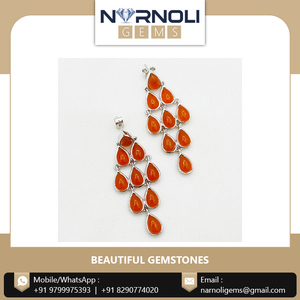 Hot Sale Modern Elegance 925 Sterling Silver <b>Hoop</b> <b>Earrings</b> Trendy Carnelian Cabochon Pear for Weddings Parties Gifts - Product Image 3