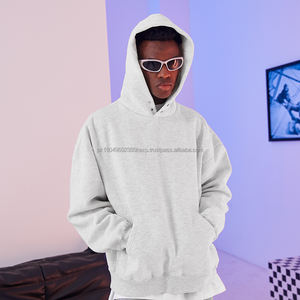 Sweat à capuche homme surdimensionné de marque populaire Logo personnalisé mode Streetwear impression 3D en relief conception vierge unie hiver XS taille ODM - Product Image 4