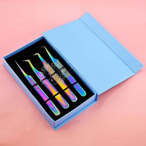 High-Quality Fine Point Straight Isolation Lash Tweezer Fiber Tip Stainless Steel Professional Eyelash Extension <b>Tool</b> - Product Image 1
