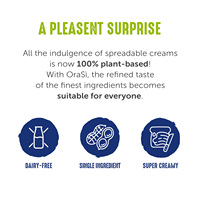 Crema de Cacahuete a Base de Plantas OraSi, Italiana para Profesionales, Paquete de 180g, Caja de 6 Unidades