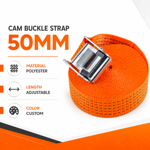 Sangle de fixation à boucle cam 50 mm en polyester 800 kg sans crochet pour la sécurisation de charges lourdes, usage intensif, fournisseur d'usine, fournisseur OEM - Product Image 4