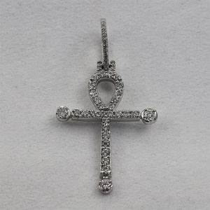 Diseño de moda religión Hiphop joyería VVS Moissanite diamante egipcio Ankh Cruz encanto colgante Unisex Hiphop colgante - Product Image 3