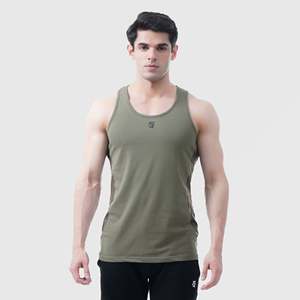 Men's Olive Energy Boost Tank <b>Top</b> - Product Image 3