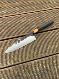 Cuchillo de chef hecho a mano, hoja de acero al carbono, cuchillo de chef de cocina profesional con mango de madera, cuchillos de chef. - Product Image 5