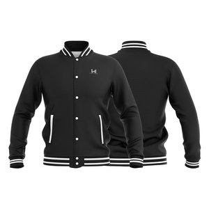 Vestes de baseball universitaires américaines grande taille pour hommes, logo personnalisé, lettres simples, vente en gros, vestes universitaires vierges, vestes universitaires enduites - Product Image 3