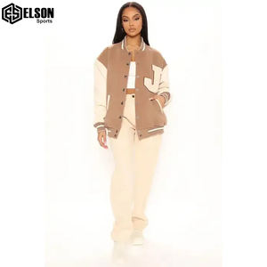 Vêtements d'hiver Meilleures ventes Veste universitaire à la mode avec boutons à fermeture éclair et panneau en blocs de couleurs personnalisés Vestes pour hommes et femmes - Product Image 2