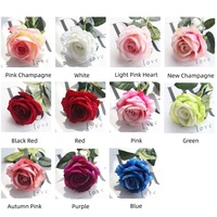 Buket Bunga Mawar Beludru Buatan 10cm untuk Dekorasi Rumah, Hotel, Pernikahan, Hari Valentine, dan Rangkaian Dinding
