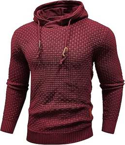 Sudaderas con capucha informales de invierno para hombre, Color sólido, 100% algodón, ajuste Regular, secado rápido, transpirable, ropa de moda ecológica - Product Image 2