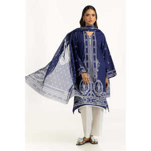 Traje de 3 Piezas Azul Estampado para Mujer, Elegante, para Oficina, con Botones - Product Image 1