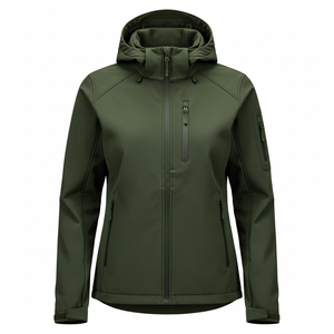 Vente chaude OEM Veste softshell à capuche ajustée pour homme, veste d'hiver chaude, respirante, vêtements d'extérieur pour la marche en plein air, tailles plus grandes - Product Image 2