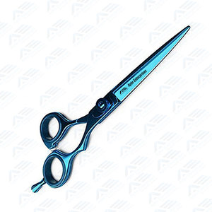 กรรไกรตัดผมสแตนเลสมืออาชีพสำหรับร้านเสริมสวยและใช้ในบ้านที่วางนิ้วมือปรับได้ - Product Image 1