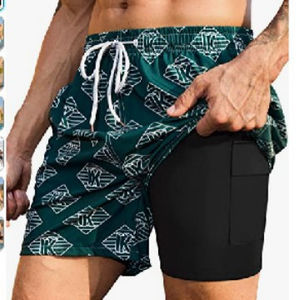 Men's Custom High Street Basketball Fitness Jogger Running Workout Shorts Double-<b>Layer</b> Cotton Polyester Solid Quick Dry - Product Image 3