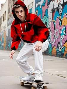 Sudaderas Casuales de Invierno para Hombre, Color Sólido, 100% Algodón, Corte Regular, Ecológicas, Transpirables, con Bolsillo, Ropa de Moda - Product Image 6