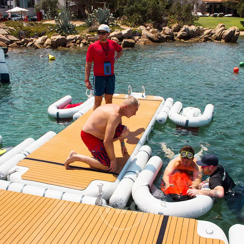 Y&G Hochwertiges Drop-Stitch-PVC aufblasbares Jet-Ski-Dock für Pool/See/Ozean-Folien-Dock schwimmende Plattform