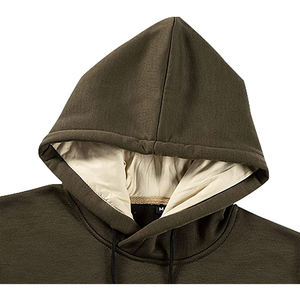 Chándal de invierno de alta calidad para hombre, 100% algodón, lavado ácido, transpirable, de gran tamaño y talla grande, con capucha en la espalda, logotipo personalizado - Product Image 3