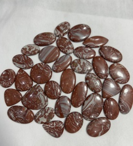 อัญมณี100% โรซิต้าแจสเปอร์ธรรมชาติรูปทรงผสมอัญมณีหลังเบี้ยขนาดเท่าอัญมณีหลวมจากอินเดีย - Product Image 4