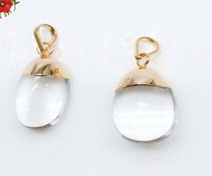 Joli cristal Tumble pierre précieuse connecteur pendentif unique Bali lunette connecteur 925 argent Sterling plaqué or bijoux pour tous - Product Image 1