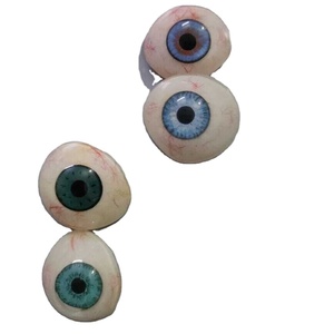 Juego de fabricación SS de 4 piezas, mezcla de colores azules, ojos protésicos realistas, ojos artificiales de plástico, soporte personalizado OEM - Product Image 1
