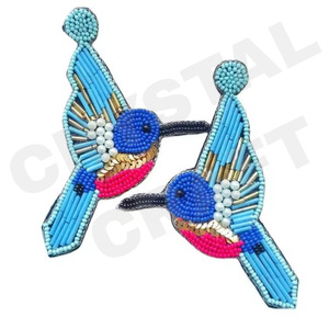 Vodka mode boucles d'oreilles pendantes nouveauté transfrontalière perles faites à la main or à la mode créative pour les fêtes Style chrétien - Product Image 3