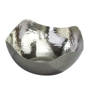 Bol de service de table de luxe en acier inoxydable et métal martelé de qualité supérieure pour la maison moderne pour le dîner et le service à l'heure des repas - Product Image 1