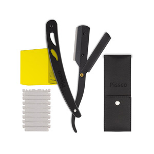 Rasoir droit de barbier, outils de barbier, rasoir à cheveux, manche en acier inoxydable, rasoir pliant à bord droit - Product Image 4