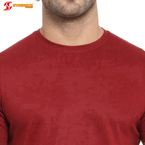 T-shirt rouge uni avec Logo imprimé pour homme, couleur unie, bon marché - Product Image 3