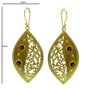 Traditional 925 Sterling Silver Garnet Gemstone <b>Cheap</b> Classic Fashionable Latest Ladies Wear Jali Earrings - Product Image 2