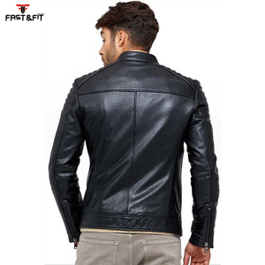 Vestes en cuir coupe ajustée pour hommes en hiver très vendues Vestes en cuir au design personnalisé - Product Image 6