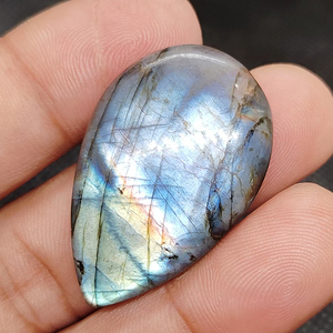 Cabochon de labradorite naturelle de haute qualité, pierre précieuse en vrac pour la fabrication de bijoux - Product Image 1