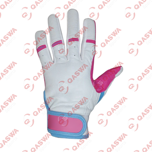 Gants de frappeur professionnels de baseball et de softball en cuir de vachette les plus vendus manchette longue multicolore à prix économique - Product Image 5