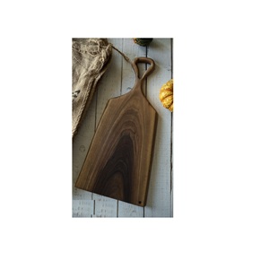 Tabla de cortar de madera de acacia natural hecha a mano más vendida con mango Tabla de cortar de verduras barata para Cocina - Product Image 1