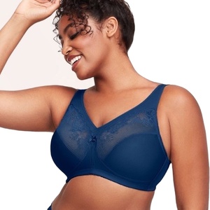 Sujetador de encaje con aros y copas completas de talla grande para mujer, de elastano/nailon, con almohadillas extraíbles, soporte sin aros, diseño transpirable y sexy. - Product Image 3