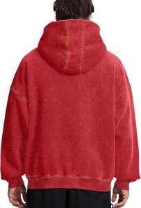 Men's Winter <b>Zip</b>-Up <b>Hoodie</b> 100% Cotton 450 GSM Heavyweight Fleece Oversized Acid Wash Breathable Vintage Design Embroidered - Product Image 2