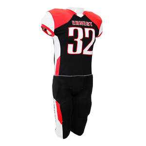 Ensembles d'uniformes de football américain personnalisés en gros, respirants, grandes tailles, kits imprimés 100 % polyester, logo personnalisé, séchage rapide, faible MOQ - Product Image 3