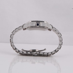 Reloj de Lujo para Hombre con Moissanita VVS, Correa Cuadrada de Acero Inoxidable, Estilo Hip Hop Iced Out para Raperos, de India - Product Image 5