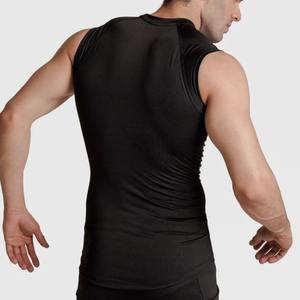 Proveedor pakistaní Corte raglán Sin mangas Ajuste de compresión ultra apretado Costuras moldeadoras de músculos Material elástico suave - Product Image 3