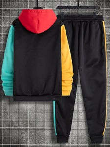 Conjunto Deportivo Informal Vintage para Hombre, Pantalones Deportivos, Sudadera con Capucha, Ropa Deportiva para Gimnasio, Entrenamiento, Fitness, Correr - Product Image 5