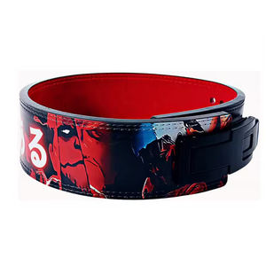 เข็มขัดยกน้ำหนักหนังสำหรับออกกำลังกายเข็มขัดหนังสำหรับงานหนักพิมพ์ลายโลโก้ - Product Image 5