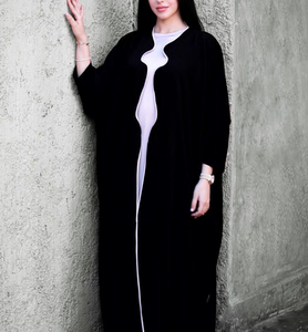 Best-seller Abaya marocaine élégante brodée pour l'hiver Abaya marocaine moderne Kaftan design prix de gros - Product Image 6