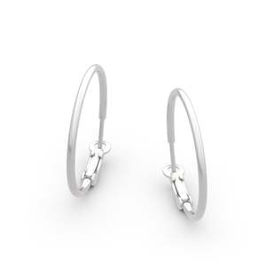Pendientes de Aro Clásicos Jeulia de Plata de Ley con Detalles de Perlas y Diamantes en Baño de Oro Rosa - Product Image 3