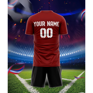 Camisetas de fútbol americano para adultos personalizadas al por mayor, camisetas de fútbol americano de corte automatizado, último diseño vibrante en rojo - Product Image 5