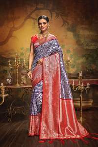 EL ÚLTIMO DISEÑADOR HERMOSO RICO PALLU JACQUARD TRABAJA EN TODO EL SAREE. - Product Image 2