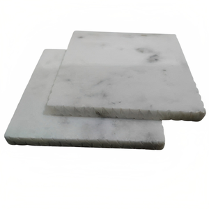Reusable Square White Marble Coaster Set | Wedding Decoration Drink Coasters Premium Tea Coffee Cup Mat Elegant <b>Table</b> <b>Protection</b> - Product Image 2